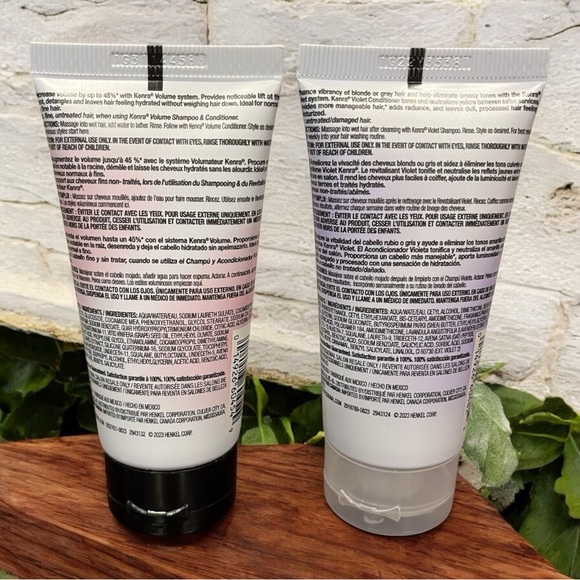 Kenra Volume Shampoo & Violet Conditioner Set Travel Size NEW / SEALED - Picture 2 of 3